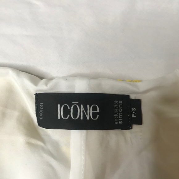 Geometric Lace Chevron Shorts – Yellow, White & Taupe - Picture 7 of 10